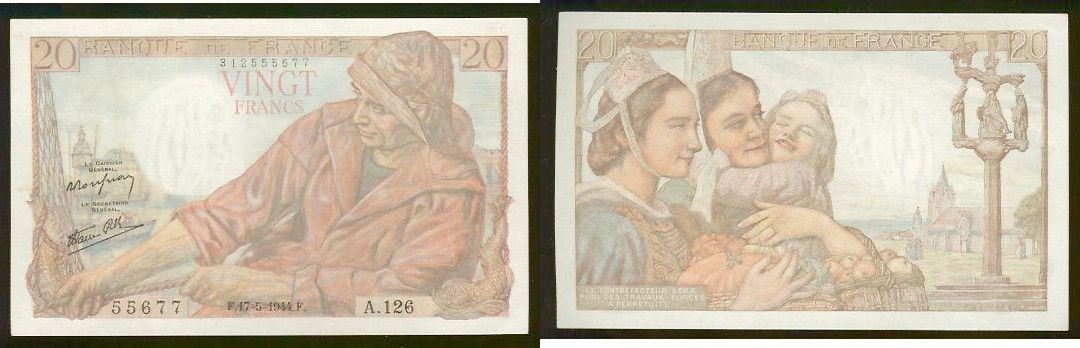 20 francs Pecheur 17.5.1944  SPL-
